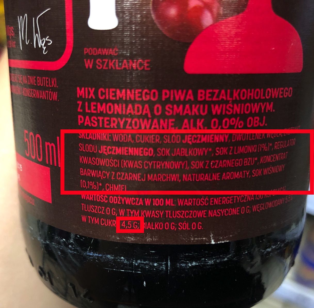 Napoje gazowane mają gorszy skład niz piwa bezalkoholowe