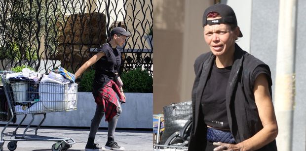 Loni Willison znów zauważona na ulicach Los Angeles. Była modelka ciągnęła za sobą wózek ze swoim dobytkiem