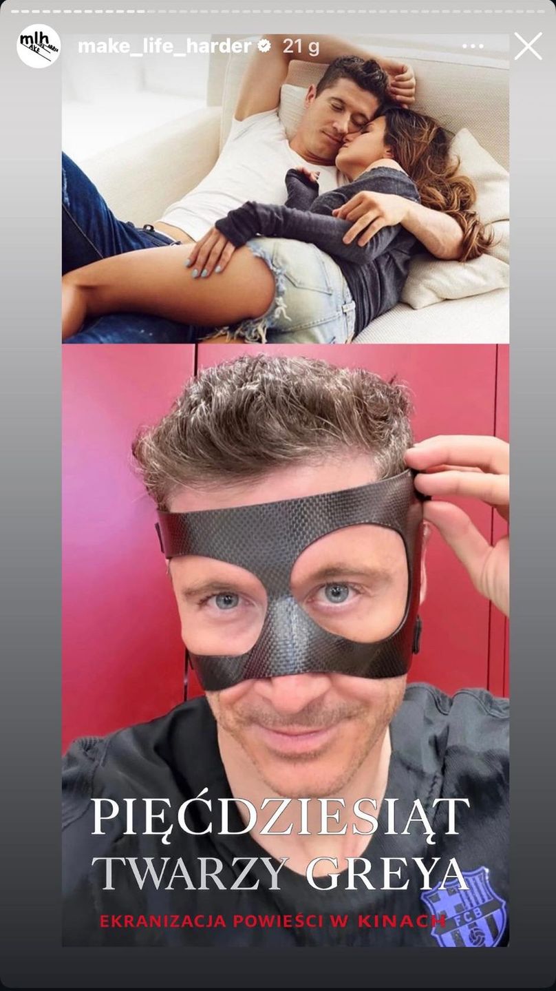 Memy o Robercie Lewandowskim w masce 