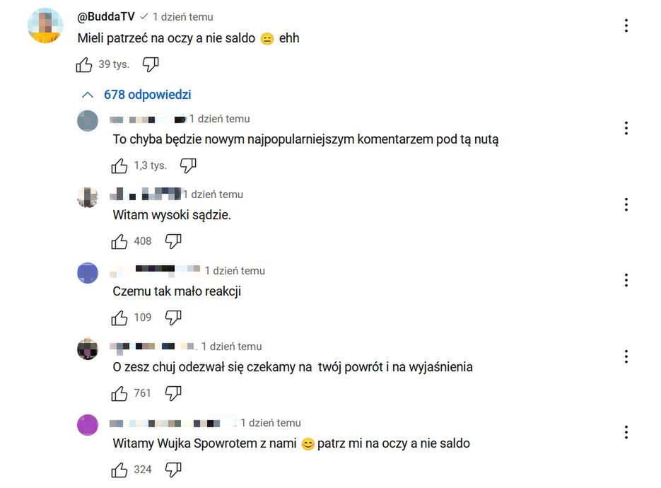 Budda zamieścił komentarz