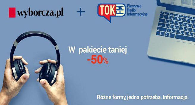 Wspólna oferta cyfrowa premium dla czytelników "Gazety Wyborczej" i słuchaczy Radia TOK FM