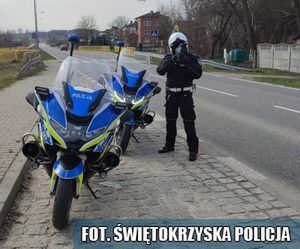 Ostrowiecka drogówka na motocyklach