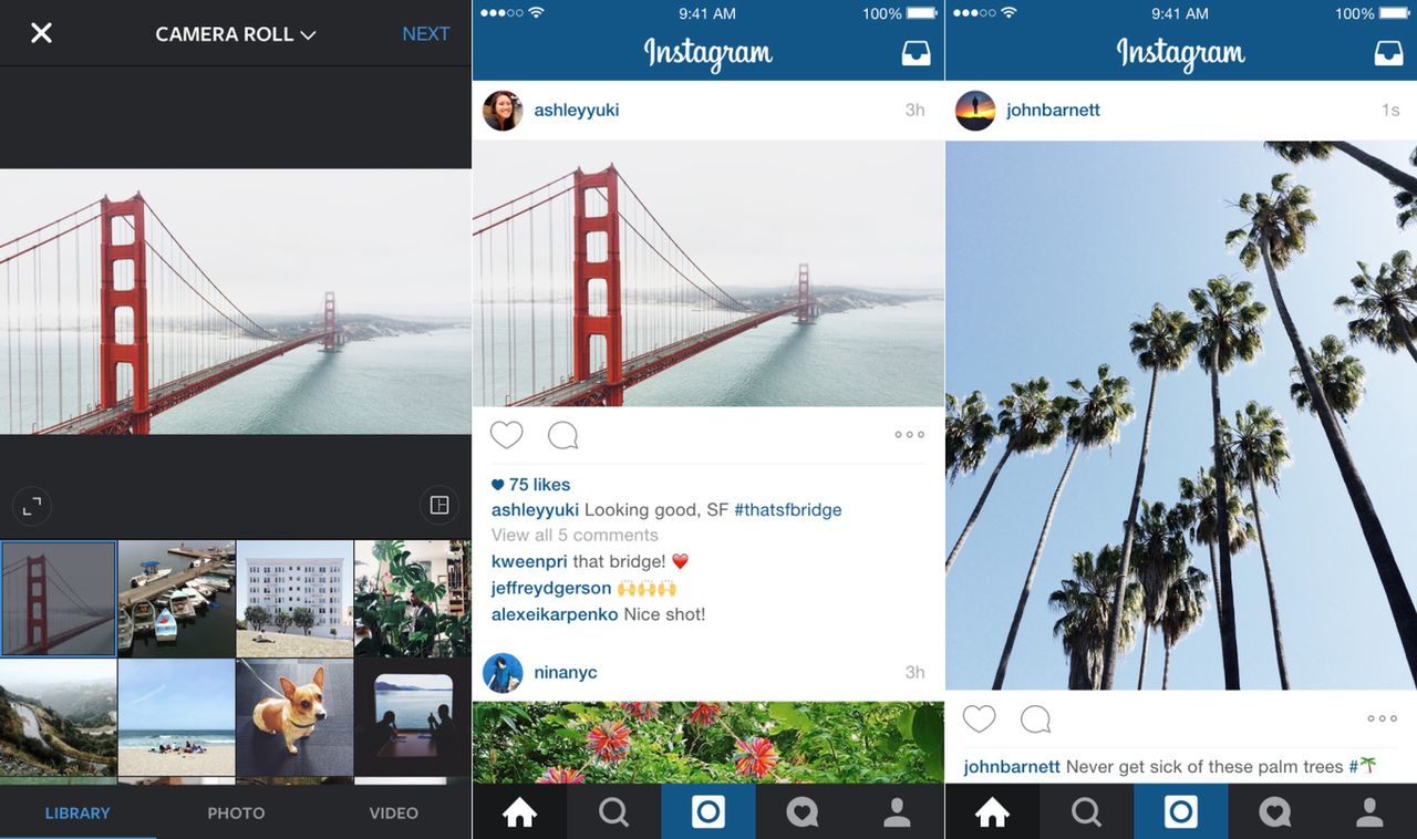 Instagram wprowadza inne formaty poza kwadratem: pion i poziom