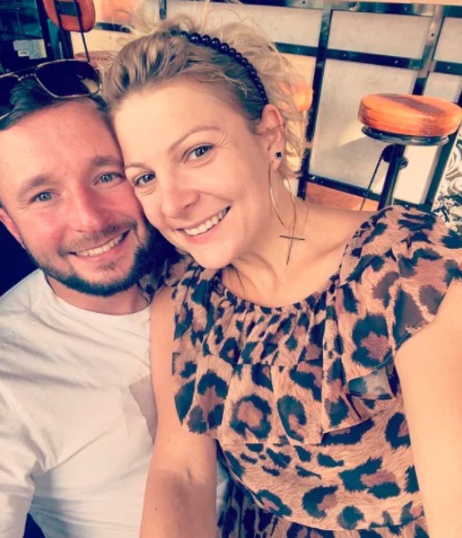Magdalena Narożna z narzeczonym