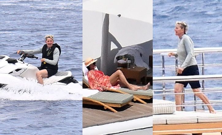 Ellen Degeneres byczy się z żoną Portią i Kris Jenner na jachcie
