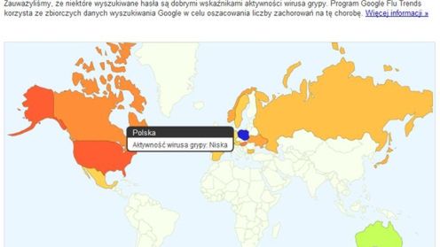 Google szuka grypy także w Polsce 1