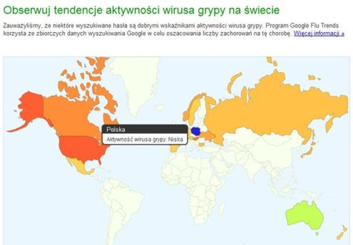 Google szuka grypy także w Polsce