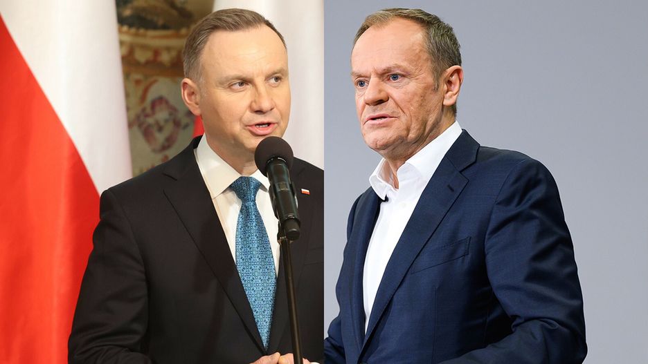 Andrzej Duda i Donald Tusk (sklejka pod pion)