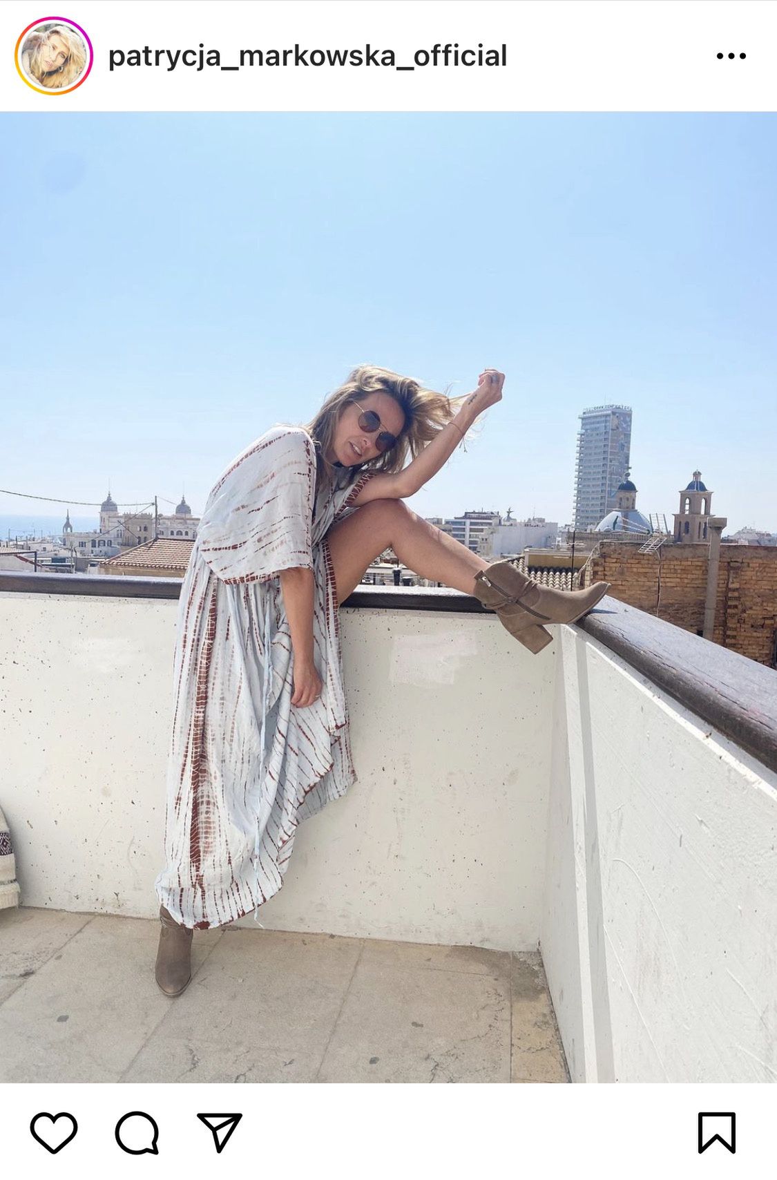 Patrycja Markowska w botkach w stylu boho, Instagram.com/patrycja_markowska_official