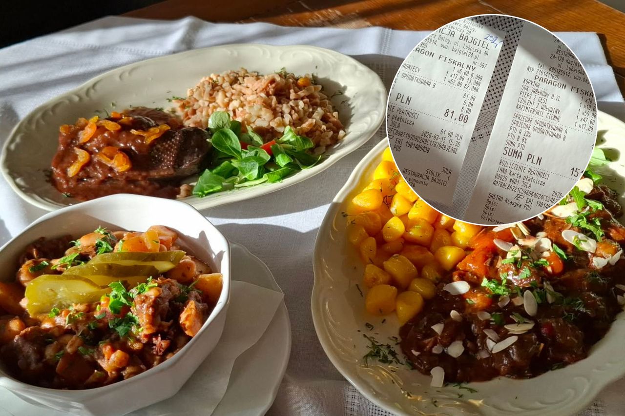 Obiad w restauracji Bajgiel w Kazimierzu Dolnym