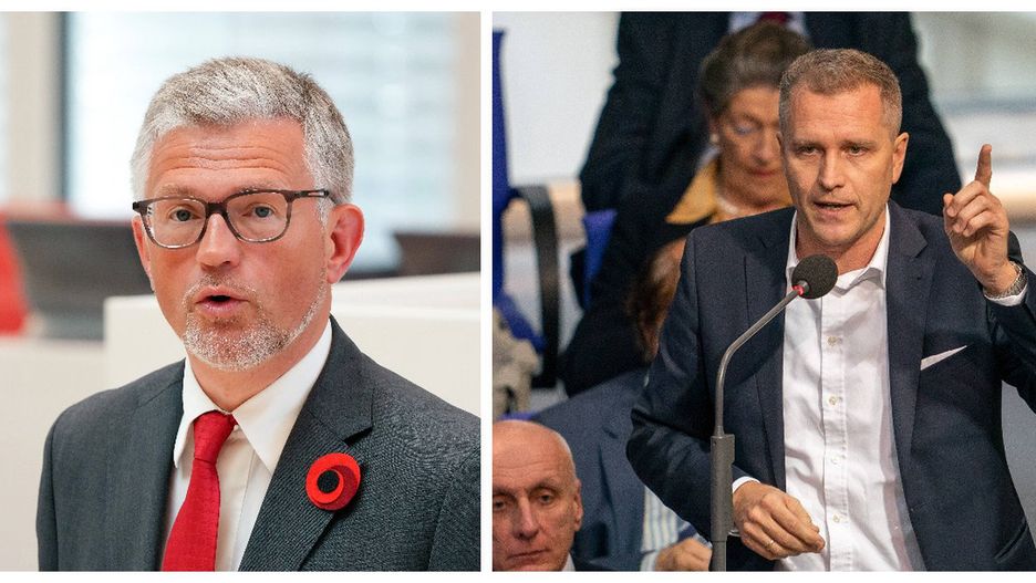 Po lewej , po prawej Petr Bystron
