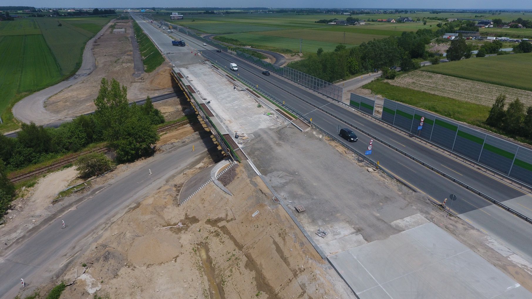 Budowa autostrady A1 odc. Piotrków Trybunalski - Kamieńsk, stan na czerwiec 2022