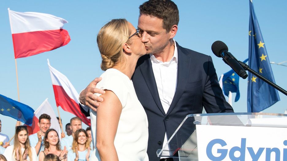 Rafał Trzaskowski z żoną Małgorzatą. Gdynia 2020 rok