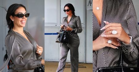 Wyposażona w torebkę za 350 tysięcy złotych Georgina Rodriguez OŚLEPIA pierścionkiem zaręczynowym w Wenecji