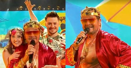 Aktor "Rancza" rozbił bank w preselekcjach do Eurowizji. Wskoczył w koronę oraz klapki ze skarpetami