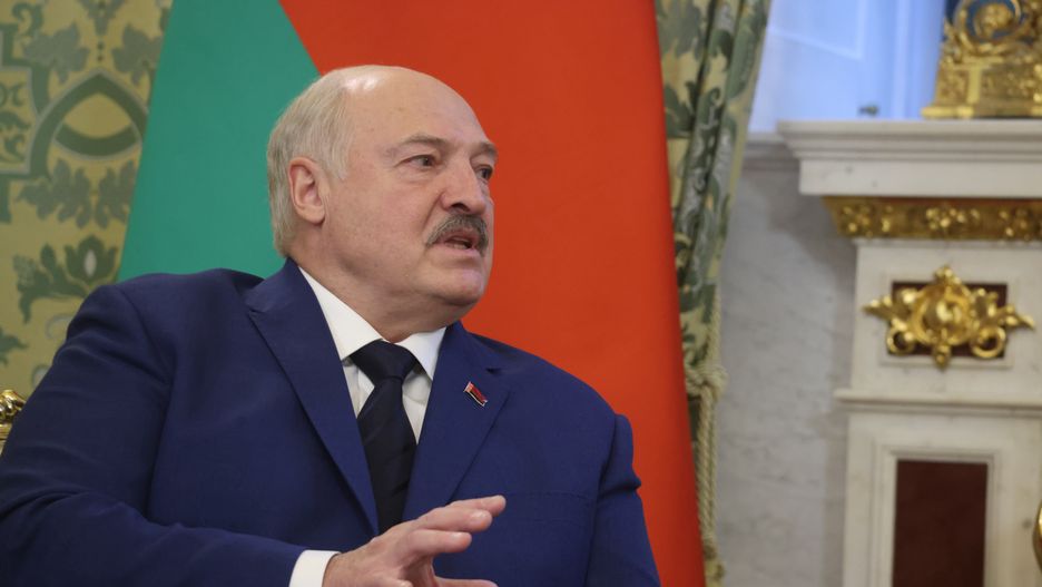 MOSCOW, RUSSIA - MARCH 13 (RUSSIA OUT) Belarusian President Alexander Lukashenko speaks during a bilateral meeting with Russian President Vladimir Putin at the Grand Kremin Palace, March 13, 2025, in Moscow, Russia. President of Belarus Lukashenko is having fist first foreign trip after re-election. (Photo by Contributor/Getty Images)