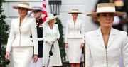 Posągowa Melania Trump w kapeluszu emanuje elegancją na oficjalnym powitaniu króla Karola III i królowej Camilli w USA (ZDJĘCIA)