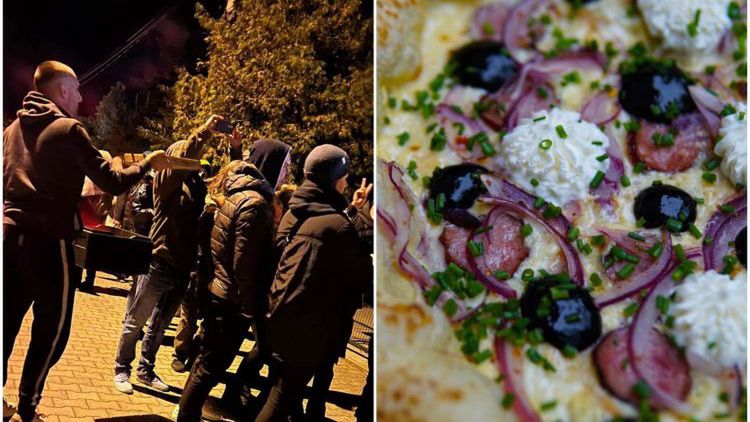 Na pizzy z Jagodna naturalnie nie mogło zabraknąć kremu z jagód.