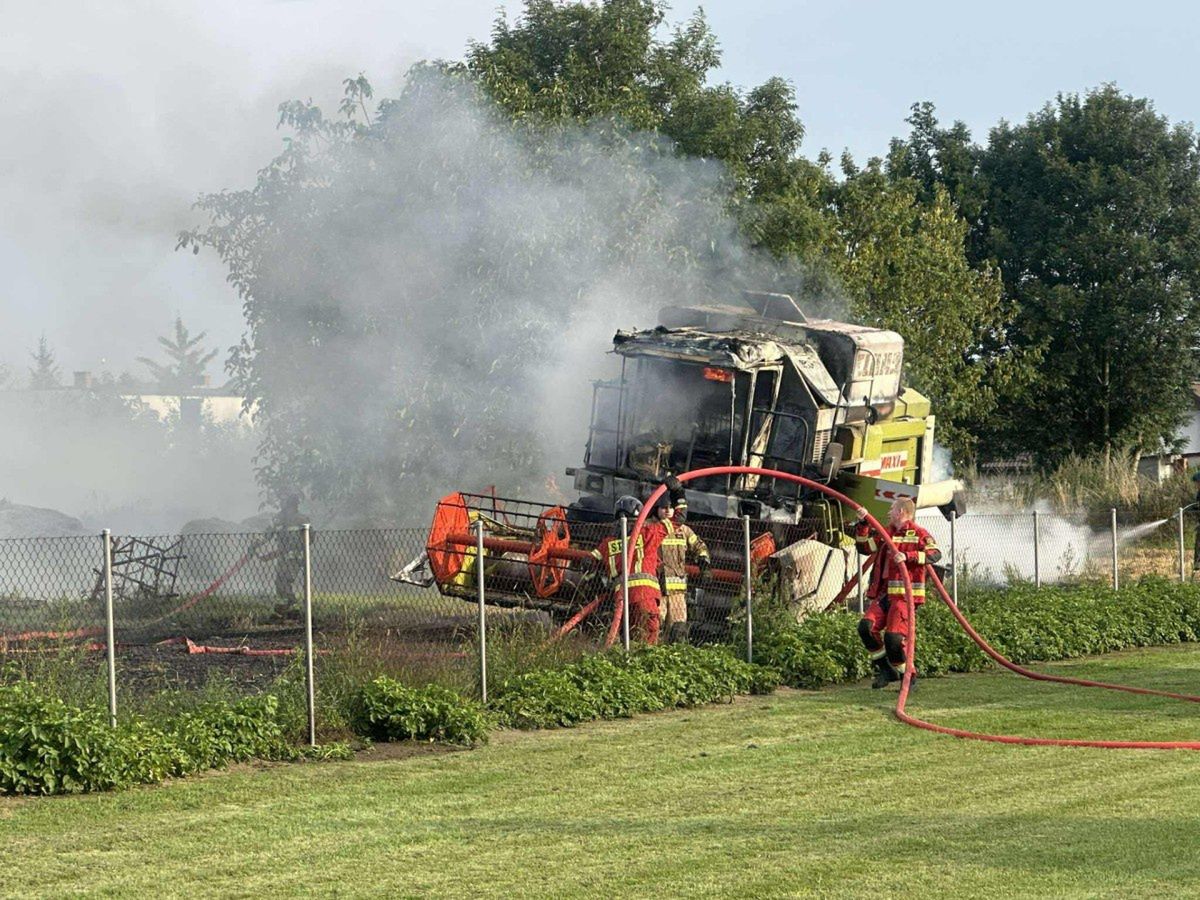 Palił się ciągnik i kombajn. Apel o ostrożność podczas prac polowych