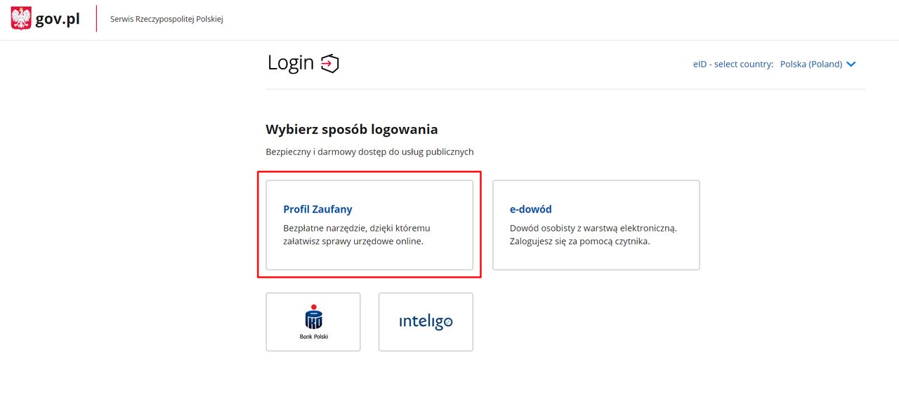 Krok 1: odwiedź stronę logowania i wybierz interesującą cię metodę logowania.