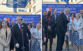 Awantura przed sądem. Wystąpienie Brauna zagłuszył hymn ZSRR