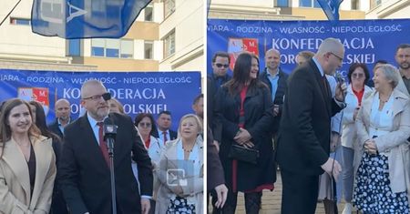 Awantura przed sądem. Wystąpienie Brauna zagłuszył hymn ZSRR
