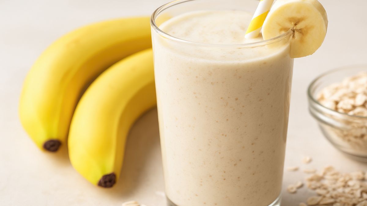 Koktajl bananowy z masłem orzechowym