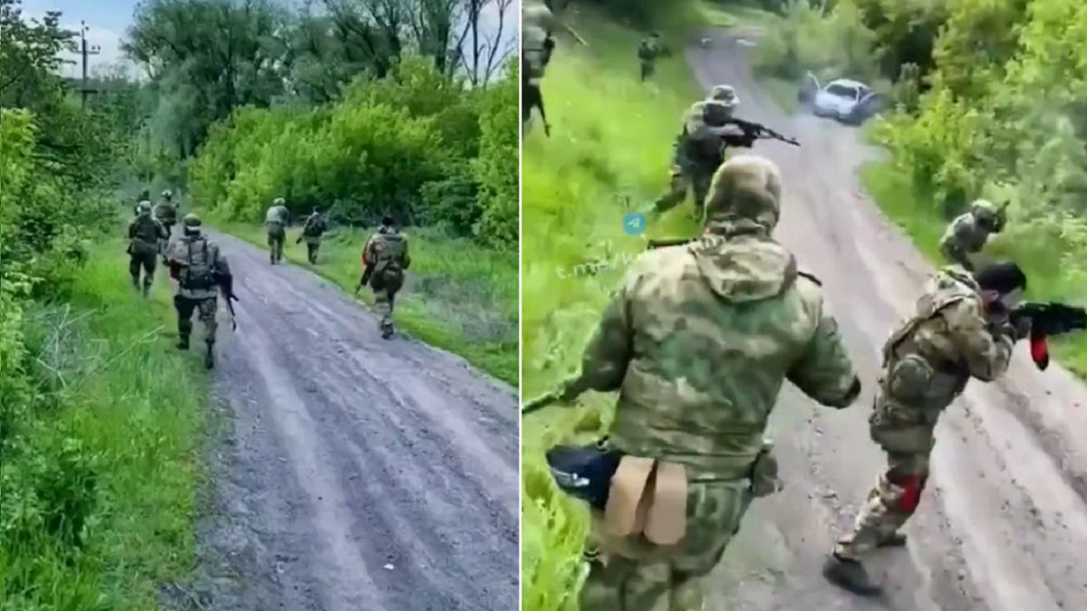 Kadyrowcy walczą z krzakami 