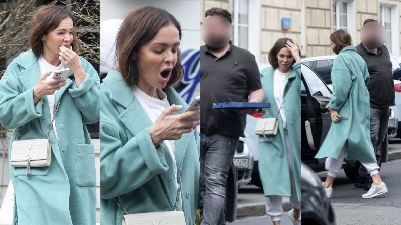 Anna Wendzikowska na obiedzie z przyjacielem