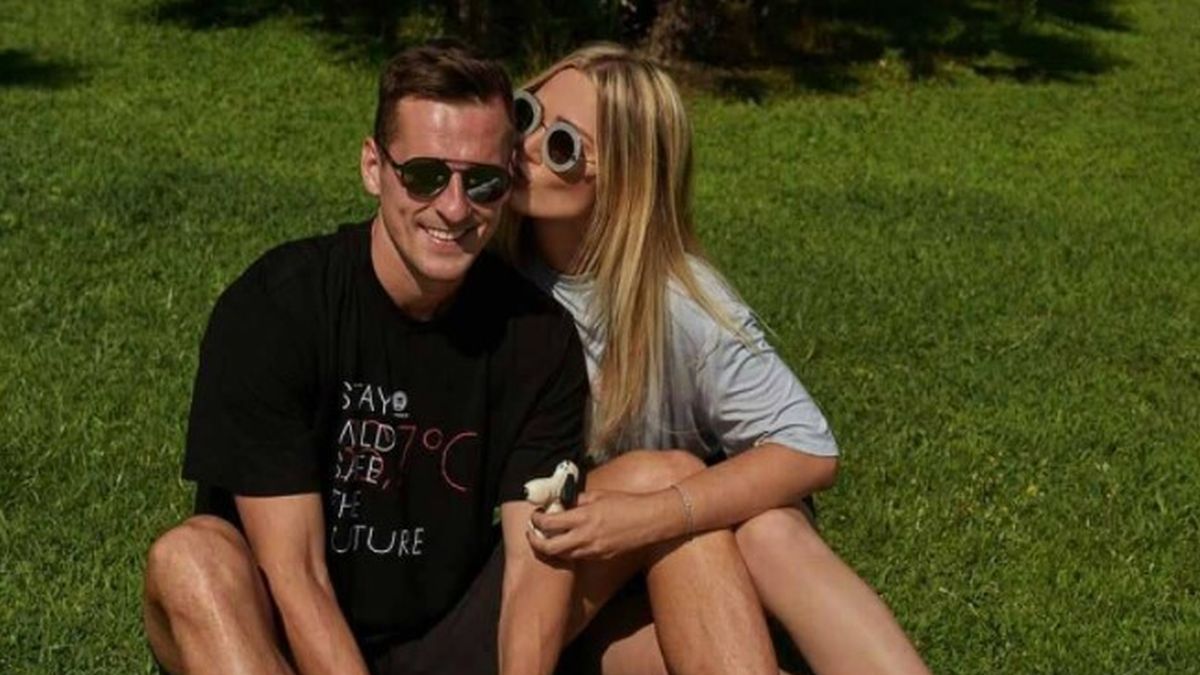 Arkadiusz Milik i Jessica Ziółek