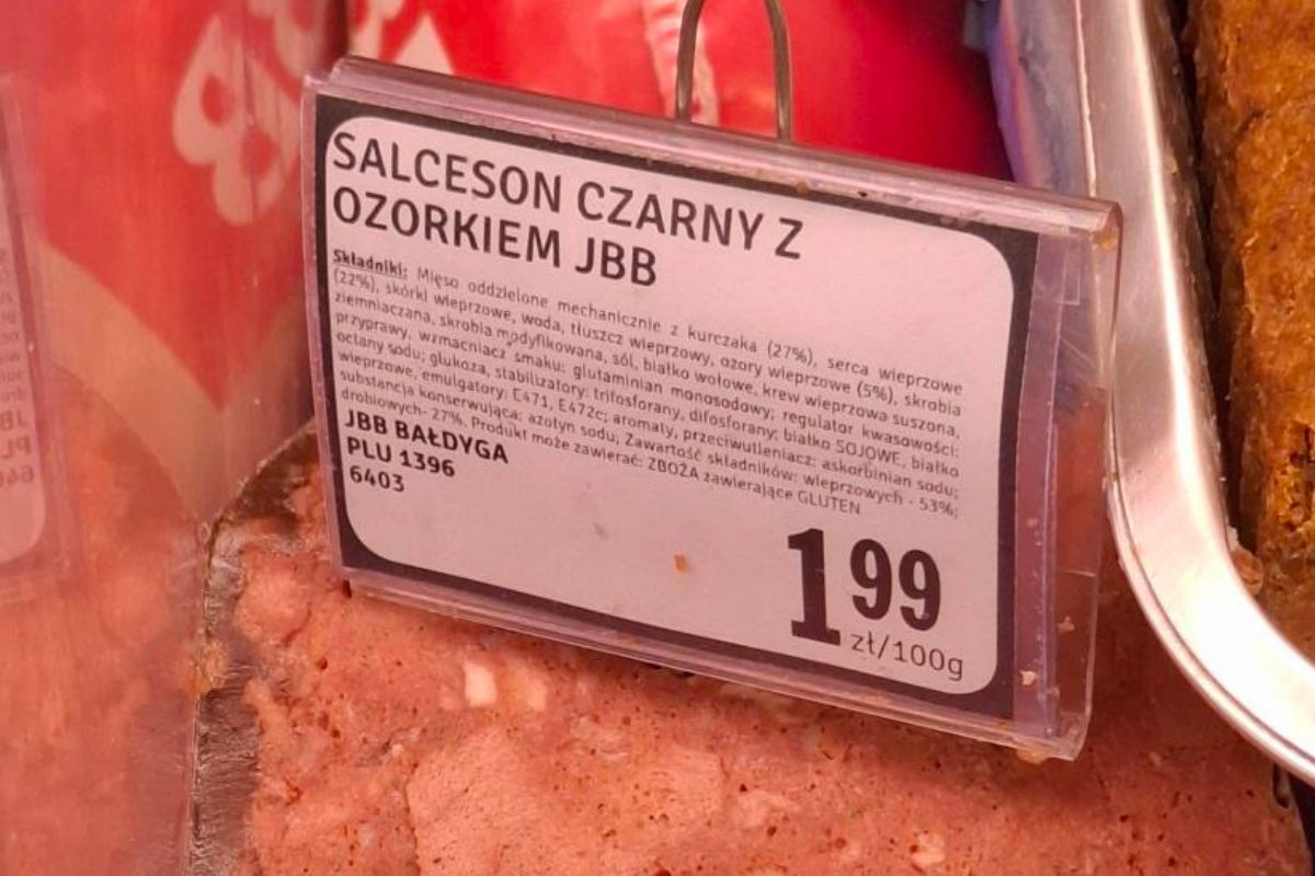 Skład czarnego salcesonu ze Stokrotki