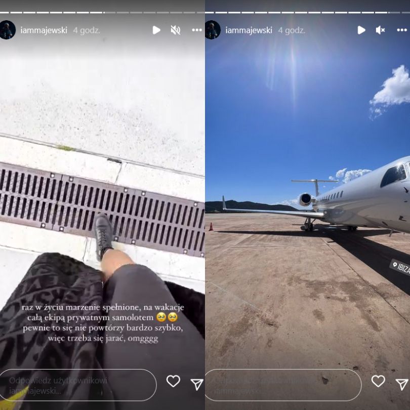 Deynn i Daniel Majewski polecieli na Ibizę prywatnym odrzutowcem