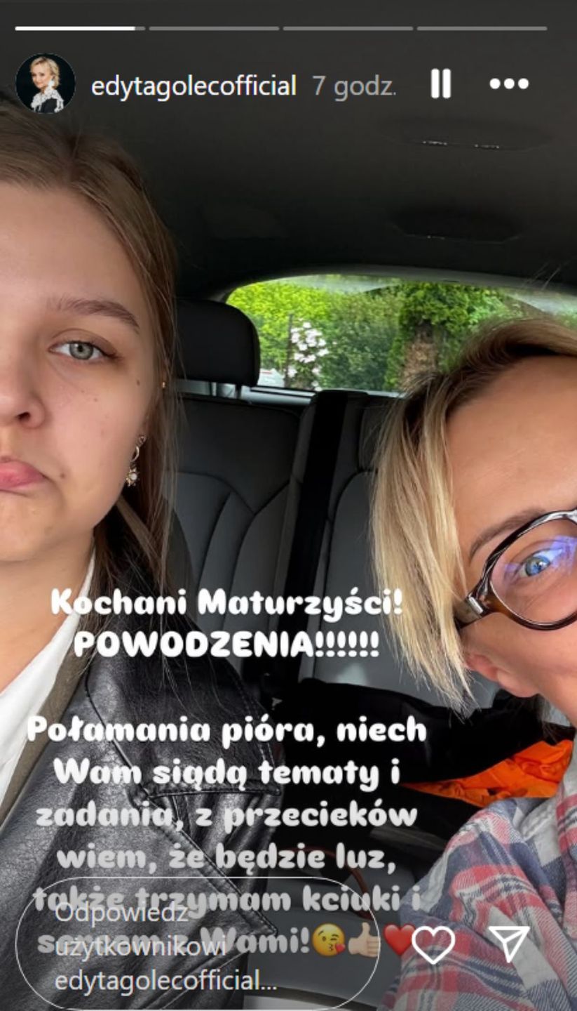 Edyta Golec życzyła powodzenia maturzystom 