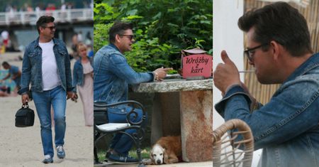 Zenek Martyniuk relaksuje się w Sopocie: wizyta u wróżki, spacer po plaży i przerwa na papierosa (ZDJĘCIA)