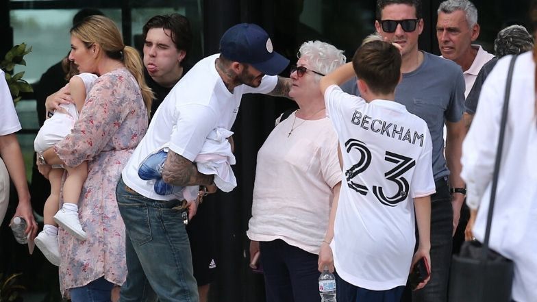 Rodzinny mecz Beckhamów na stadionie w Miami