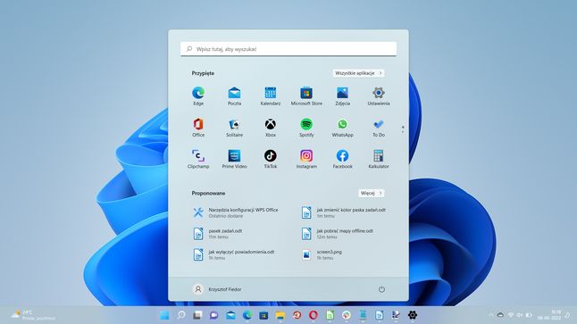 Windows 11: kolor paska i menu START został zmieniony
