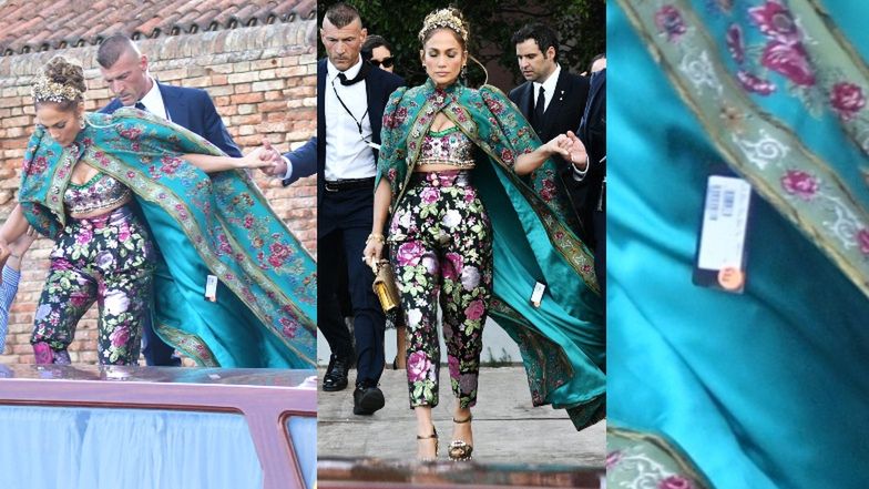 Jennifer Lopez zaliczyła WPADKĘ na pokazie Dolce & Gabbana. Zapomniała ODERWAĆ METKĘ (ZDJĘCIA)