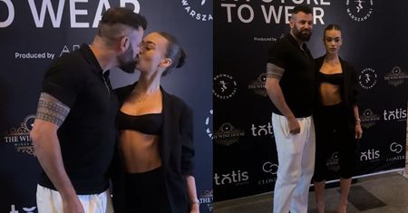 Wojtek Gola i o 15 LAT MŁODSZA Sofi całują się na ściance. Para jak z obrazka? (WIDEO)