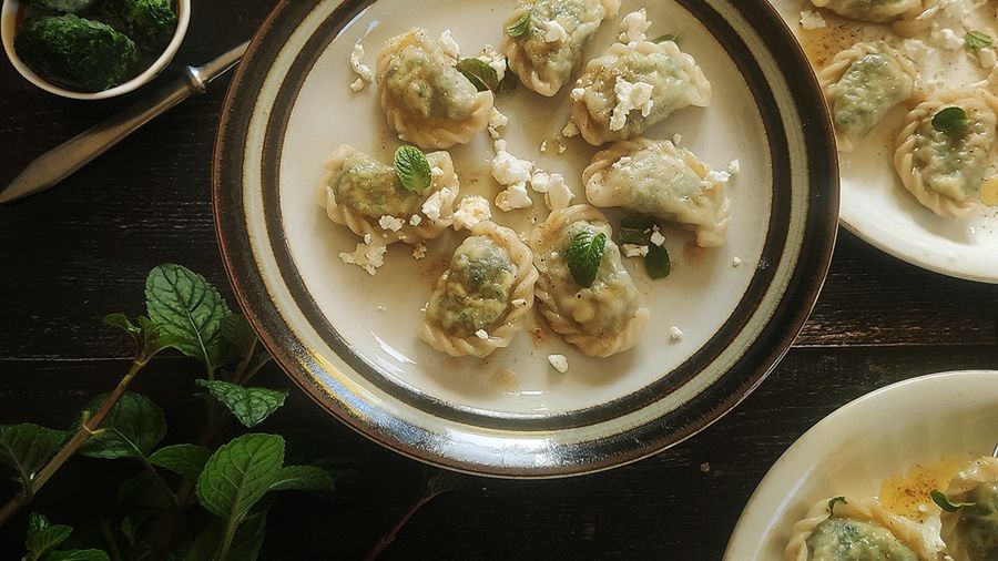 Pierogi ze szpinakiem