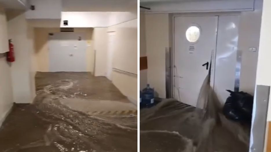 Szpital w Nysie został zalany przez wodę