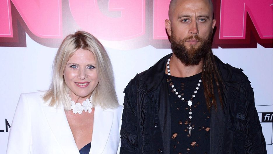 Maria Sadowska z mężem na premierze filmu "Swingersi" 