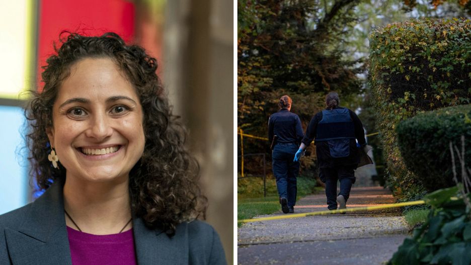 Samantha Woll/Funkcjonariusze policji w pobliżu synagogi  Isaac Agree Downtown 