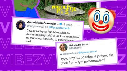 Ryszard Terlecki zachęca do dewastowania przyrody dla PiS-u. "A jak ktoś to napisze na murze np. kościoła, to potępicie czy nie?"