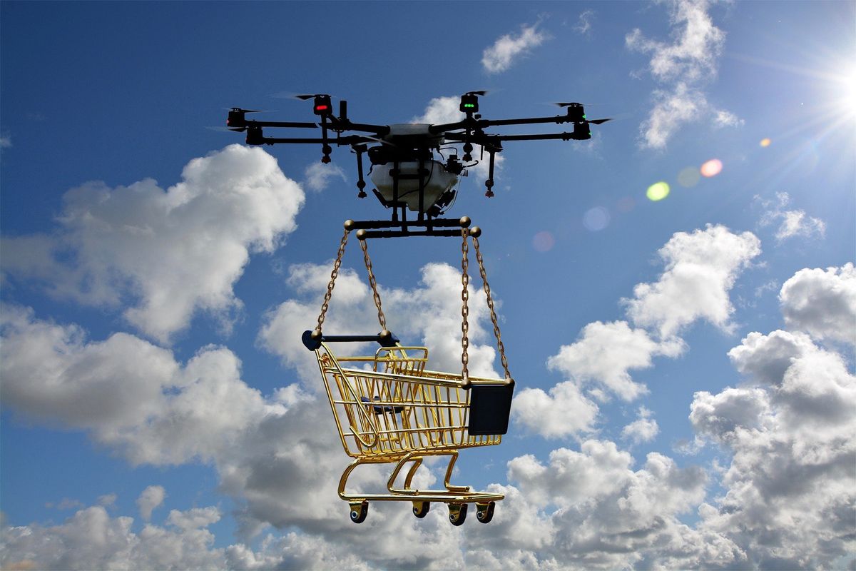 Sosnowiec. Drony coraz częściej wykorzystywane są do transportu ładunków. 