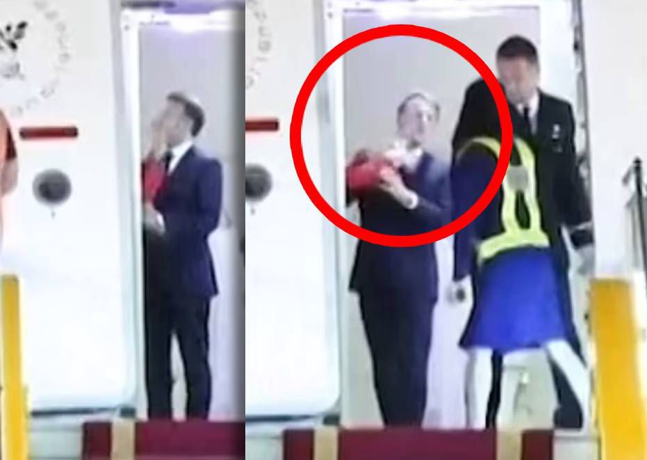 Macron slapped by his wife?