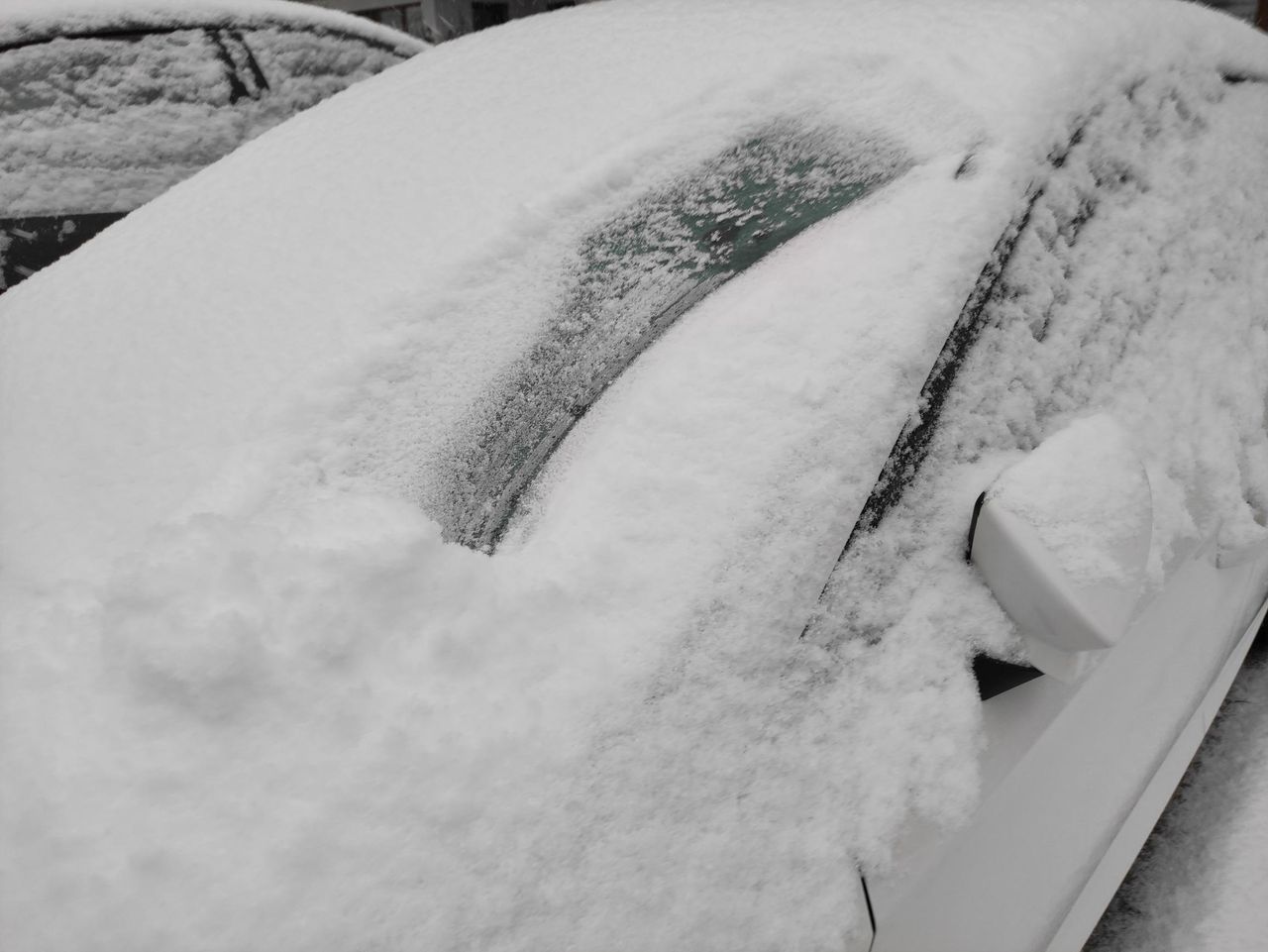 Even if there's only snow on the windshield, it's better to brush it off first to make sure there's no ice underneath.