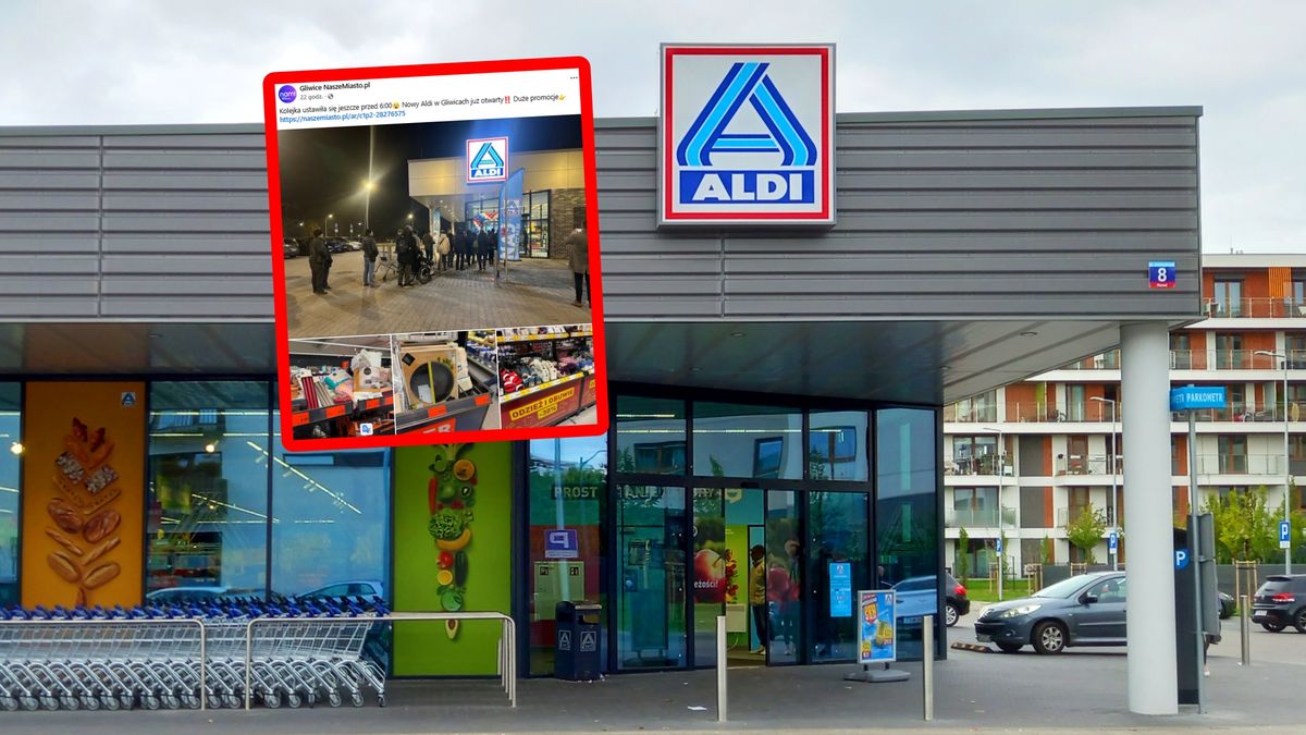 Tłumy na otwarciu Aldi.