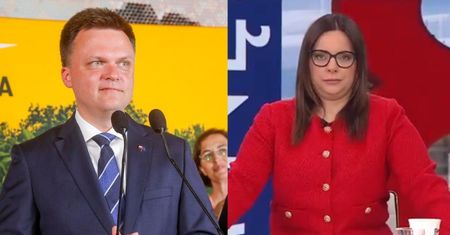 Nieoczekiwane zdarzenie w TVP Info. Prezenterka STANĘŁA W OBRONIE Szymona Hołowni po słowach posła PiS