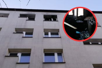 Pożar w Rabce-Zdroju. Policjant wyniósł mężczyznę z płonącego mieszkania