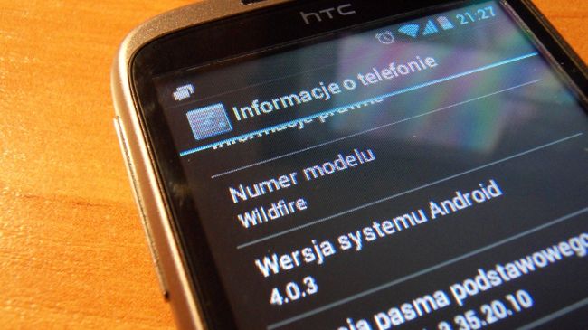 Android Ice Cream Sandwich na Wildfire. Żart? Niekoniecznie 1